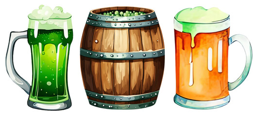 St. Patrick's Day Watercolor Clip Art