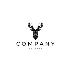 Obraz premium Deer logo vector design template