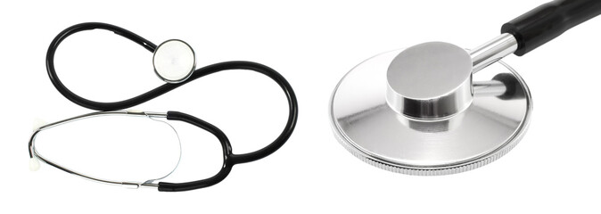 Set of Stethoscopes, isolated on transparent background, medical concepts - 755724493