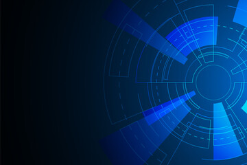 Sci fi futuristic user interface, HUD, Technology abstract background , Vector illustration.