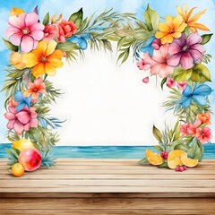 Vorlage mit Freifl&auml;che - Bl&uuml;tenkranz