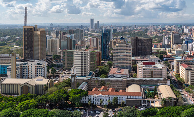 Aerial view of Nairobi city - 755728225
