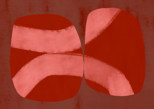 Modern art with large paint stokes and abstract earthy tones