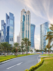 Fototapeta na wymiar Wolkenkratzer, West Bay, Diplomatic Area, Doha, Katar