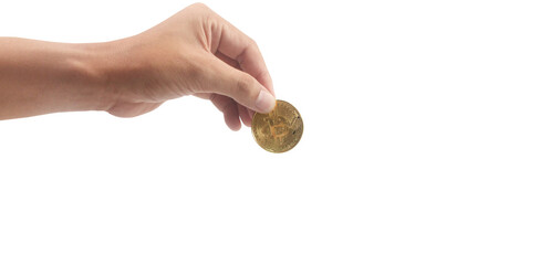 Bitcoin  financial investment in hand