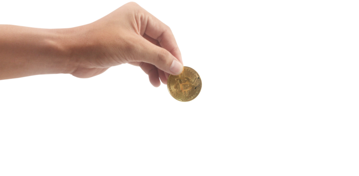 Bitcoin  financial investment in hand