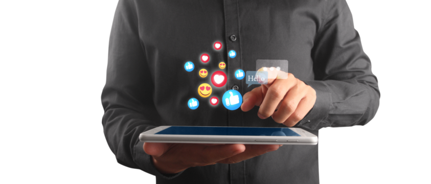 Hands holding tablet touch - Powered by Adobe