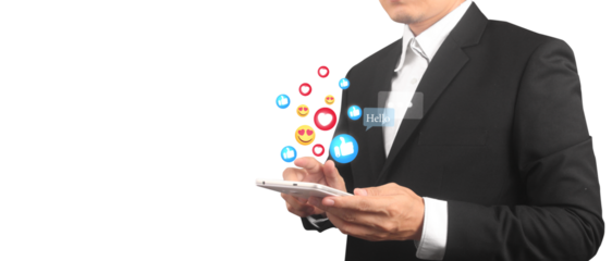 Hands holding tablet touch