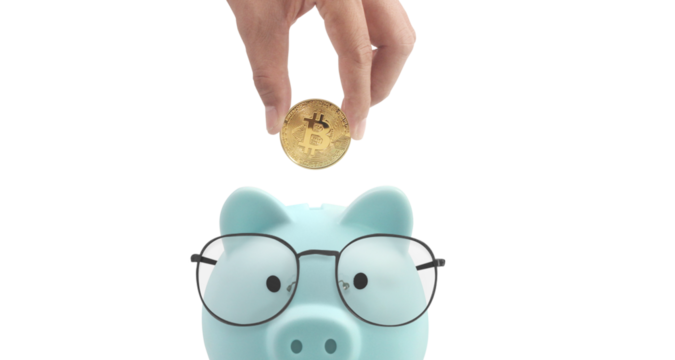 Bitcoin  financial investment in hand