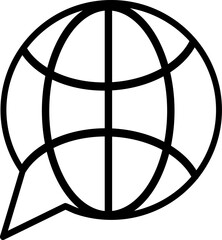 Translation world icon. Replaceable vector design.