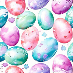seamless pattern with easter eggs - 755731617