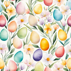 seamless pattern with easter eggs - 755732007