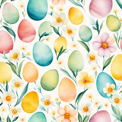 seamless pattern with easter eggs - 755732011