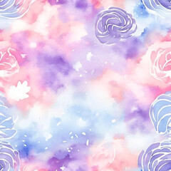 background with watercolour flowers - 755732054