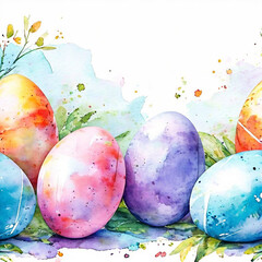 easter watercolour eggs  - 755732080