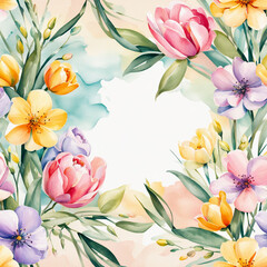 seamless floral pattern - 755732227