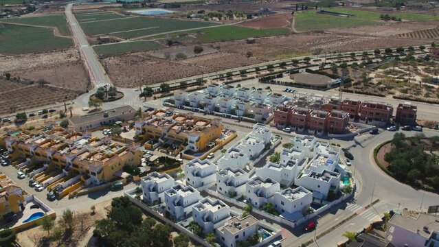 Aerial view to the Los Montesinos suburb. Costa Blanca. Province of Alicante, southeast of Spain.