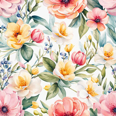seamless floral pattern - 755732871