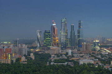  Modern Moscow International Business Center and residential area. In 2016 on territory of Moscow International Business Center twenty of twenty-three planned facilities is built