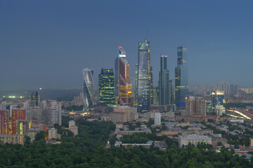 Modern Moscow International Business Center and residential area. In 2016 on territory of Moscow...