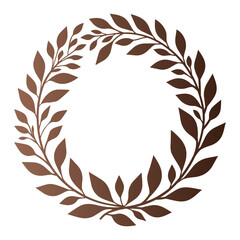 Wreath of leaves. Round frame of leaves