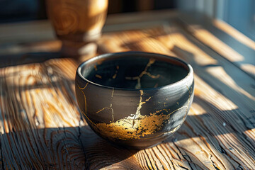 kintsugi black and gold