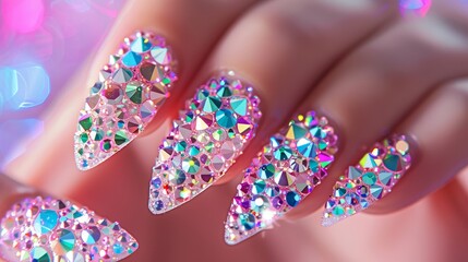 Nail Art Rhinestones for Glamorous Accents