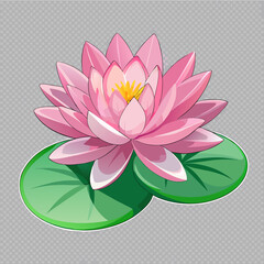 pink lily vector art illustration