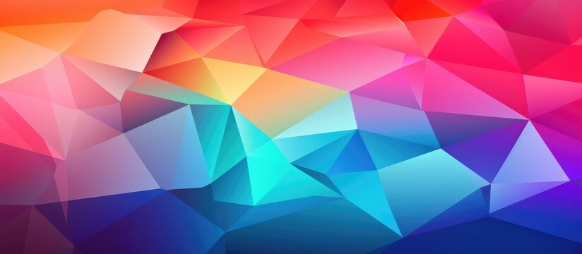 Abstract Multicolored Polygon Design for Websites