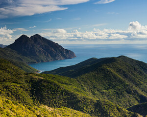 Frankreich, Korsika, Col de Palmarella, Golfe de Girolate