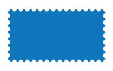 Postage stamp blank with perforated border. Paper postcard of square shape. Template mail postage for post delivery envelope, paper mark. Mockup post stamp. vector illustration eps10  © Mr. 786