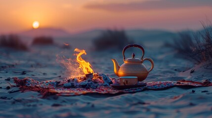 kettle on fire