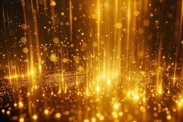 Fototapeta na wymiar Add a touch of elegance with this abstract golden glitter animation, perfect for creating a luxurious ceremony backdrop.