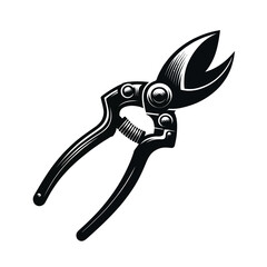 Silhouette of a Pair of Pruning Shears
