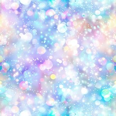 A fantasy of sparkling circles and soft glows in pastel tones, evoking a whimsical or celebratory mood. Great for festive, dreamy designs.