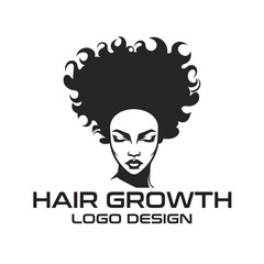 Hair Growth Vector Logo Design