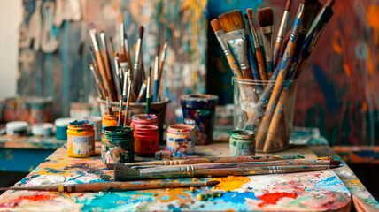 painting in an old workshop