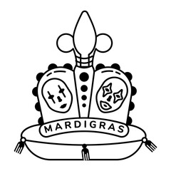 Download glyph icon of carnival crown 