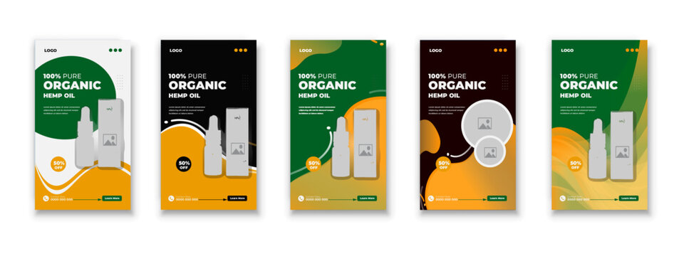 Hemp product cud oil Service Social Media Post template