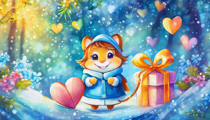 Valentine's Day. Gifts, candle