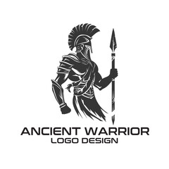 Ancient Warrior Vector Logo Design