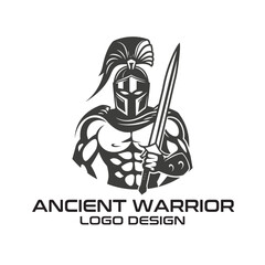 Ancient Warrior Vector Logo Design