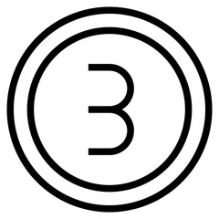 number circle icon