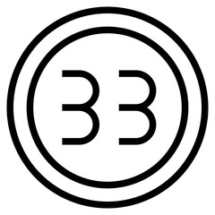 number circle icon
