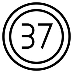 number circle icon