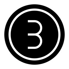 number circle icon