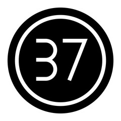 number circle icon