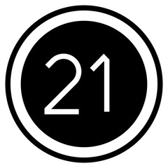 number circle icon