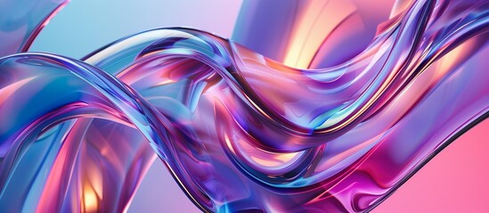 A colorful, flowing wave of purple and blue. The colors are vibrant and the wave appears to be made of liquid