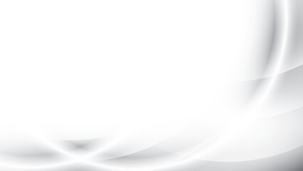 Abstract  white and gray color, modern design stripes background with geometric round shape. Vector illustration.